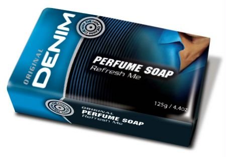 Denim Original Fine Perfumed Body Bar Soap, 4.4 Oz, Made in Italy