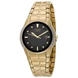 Citizen Mens Eco-Drive Diamond Accented Gold-Tone Watch #BM6702-51E by Citizen
