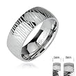 316L Stainless Steel Ring with Zebra Pattern Engrave Accent