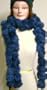 Two Strand Luxurious Long Rabbit Fur Blue Teal Color Scarf for Women and Teens