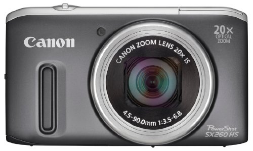 Canon POWERSHOT SX260 HS Fotocamera Compatta Digitale 12.1MP, colore: Grigio Canon POWERSHOT SX260 HS Fotocamera Compatta Digitale 12.1MP, colore: Grigio