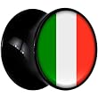 4 Gauge Black Acrylic Mexico Flag Saddle Plug