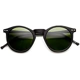zeroUV - Retro Horned Rim P3 Keyhole Round Horn Rimmed Sunglasses