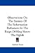 Observations on the Statutes of the Reformation Parliament in the Reign of King Henry the Eighth