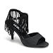 Black Satin Polyurethane Flapper-01 Shoes