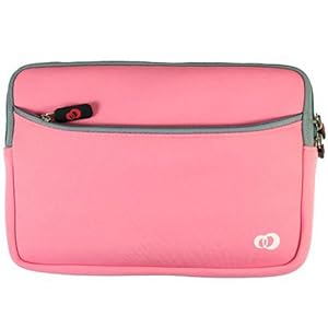 Kroo 90375 Glove Sleeve with Side Pocket for Asus Eee PC 700/701/900/901 (Pink)