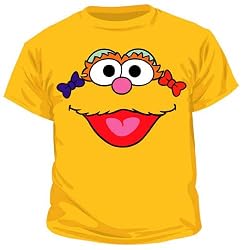 Sesame Street Zoe Head Gold T-Shirt Tee (Juvenile)