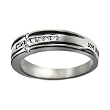 Womens Love Diamond Cross Christian Purity Ring