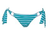 Surfside Aqua Candy Striped Brazilian Tieside Swimsuit-bottoms S