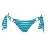 Surfside Aqua Candy Striped Brazilian Tieside Swimsuit-bottoms S at Surfside