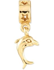 Reflection Beads Silver Gold Plated Dolphin Beach Dangle