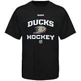 NHL Anaheim Ducks Authoritative Black Short Sleeve Tee (Black, XX-Large)