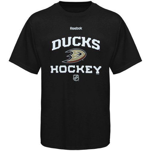 NHL Anaheim Ducks Authoritative Black Short Sleeve Tee (Black, Large)