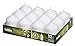 BOLSIUS Tray of 12 White Wedding Party Pillar Candles 78 x 58 mm (aprox 3 x 2.3 inch)