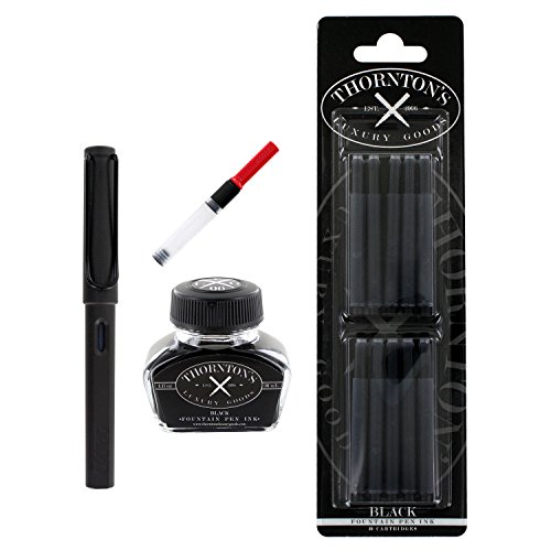Lamy safari charcoal fine point fountain pen thornton s…