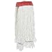 Rubbermaid FGT30100 Clean Room Mop, Large, 5" Red Headband, White