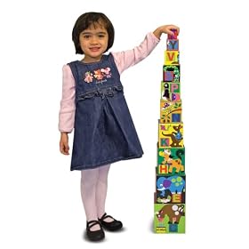 Melissa and Doug Deluxe 10-Piece Alphabet Nesting and Stacking Blocks by Melissa & Doug
