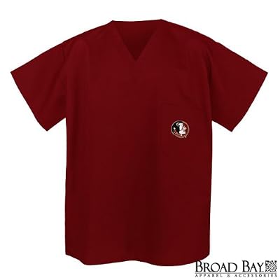 FSU Scrubs Top Shirt- Florida State University For HIM or HER -Officially Licensed NCAA College Logo Apparel For HIM or HER SEARCH BROAD BAY SCRUB FOR OTHER College Logo Apparel Unique GIFT Ideas for Man Men Woman Women Ladies Nurses