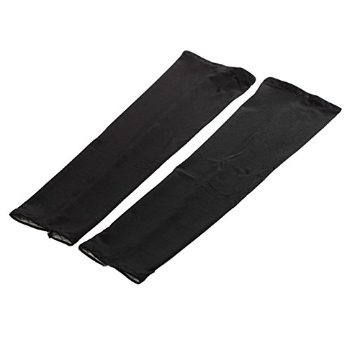 Leegoal Sports Golf Climbing Sun UV Protection Arm Sleeves (Black,2 Pieces)