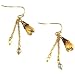 Les Nereides Gold Enamel Flower Drop Earrings