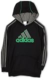 Adidas Boys 8-20 Jt Performance Hoody,Black/Green/Cinder,Large