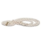 AA+ Quality, 7.0-8.0 mm Triple-Strand Freshwater Pearl Necklace
