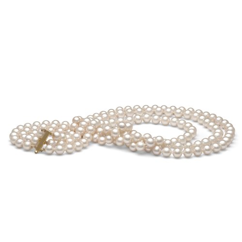 AA+ Quality, 7.0-8.0 mm Triple-Strand Freshwater Pearl Necklace