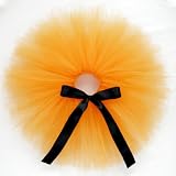 Halloween Scary Pumpkin - Tutu Skirt w RibbonBow for Baby - Girl - Toddler Woman - Bright Orange