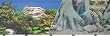 Double Sided Rock Tree Aquarium Background, 19" x 50"