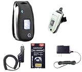 Super Accessories Lot for Sony Ericsson Z520 / Z520a / Z525 / Z525a (Includes Car Charger, Travel Home Charger, Leather Case, Swivel Belt Clip Holster, & Antenna Booster)