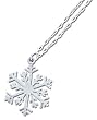 Snowflake Solid Sterling Silver Necklace