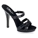 415D9SUKU0L. SL75  5 Inch Cute Bridal Shoes Stiletto Heel Platform Slide On Shoes Black Multi Glitter / Clear CLEARANCE