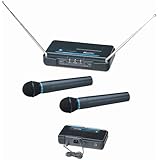 Hisonic Professional VHF Dual Wireless Microphone System, AW 300