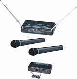 Hisonic Professional VHF Dual Wireless Microphone System, AW 300