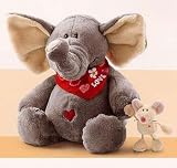 Nici - Max & Milly 30cm Grey Elephant with Mouse, plush with hidden Magnets!