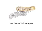 Cute Solid 14k. 2tone Gold Genuine 1/4 ctw. Diamond Band / Ring