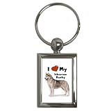 I Love My Siberian Husky Key Chain