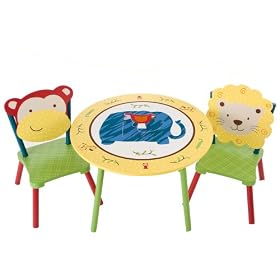 Levels of Discovery Jungle Jingle Table and 2 Chair Set, Multi-color by Levels of Discovery