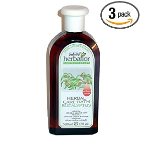 Bellmira Herbaflor Herbal Bath, Eucalyptus, 17-Ounce Bottles (Pack of 3) by Bellmira Body Care