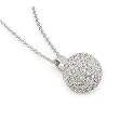 Pave CZ Ball Pendant With 16"+1" Chain