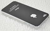 MazalMobile-Apple iPhone 4 Black Hard Logo Back Case + iPhone 4 Screen Protector