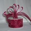 Sheer Organza Ribbon Mono Edge - 1.5" - 25 Yards (75 FT) - Burgundy