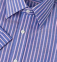 Ultimate Non Iron Pure Cotton Short Sleeve Striped Shirt