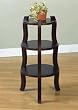 All new item Espresso finish wood 3 tier plant stand with flaired legs
