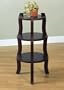 Contemporary Style Cappuccino Finish 3-tier Plant Stand
