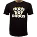 Hugs, Not Drugs T-Shirt, Funny T-Shirts, X-Large