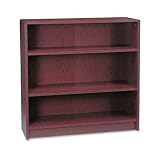 HON 1890 Series Bookcase, 3 Shelves, 36w x 11-1/2d x 36-1/8h, Mahogany