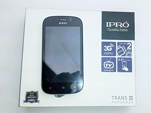 Ipro Trans III Unlocked Dual SIM Phone with Dual Core Processor, Android 4.2, 3g Hsdpa, High Resolution Lcd, Wi-fi, Analog Tv and Radio (White)