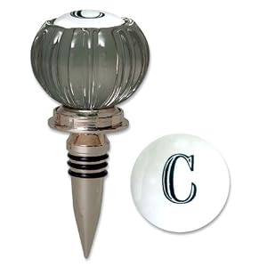 Door Knob Monogram Wine Stopper C by