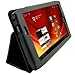 Fosmon Leather Folio Case with Stand for Acer Iconia Tab A100 (Black)